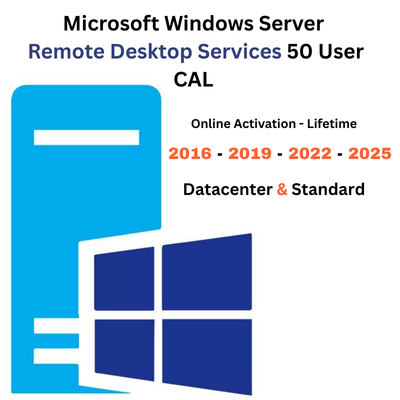 Microsoft Windows Server Remote Desktop Services 50 User CAL